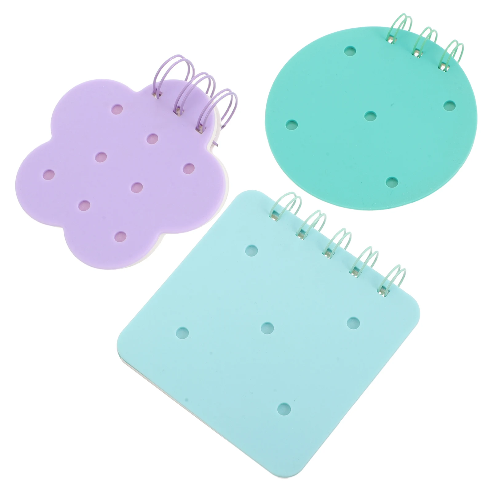 

3 Pcs Note Pads Notepad Cute Kawaii Stationery Silica Gel Memo Small Pocket Size Portable Travel Friendly Soft Silicone