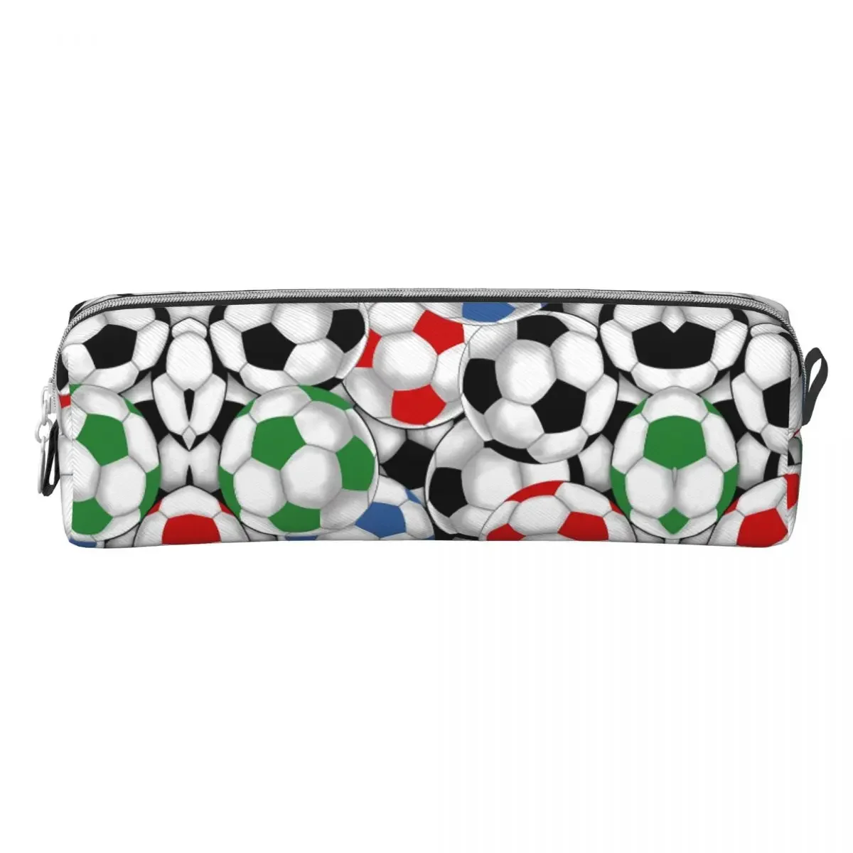 Cute Soccer Balls Pencil Case Football Sports  Pen Box Girls Boys PU Leather Cute School Pencil Cases Graphic Supplies