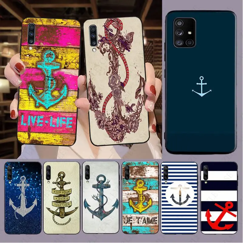 Sea anchor stripes Phone Cover For samsung Galaxy A14 A53 A13 A12 A30S A40 A22 A23 A32 A34 A50 A51 A52S A54 A70 A71 A73 5G case