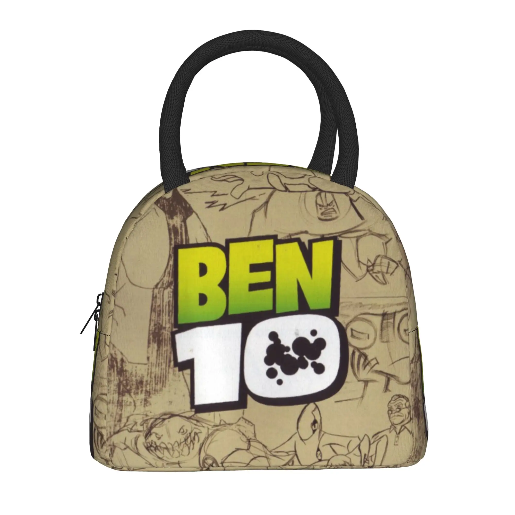 Back to school season  Food Bag Ben 10 Original Series Comic Art Vintage Harajuku Design Personalised Lightweight Lunch Bag
