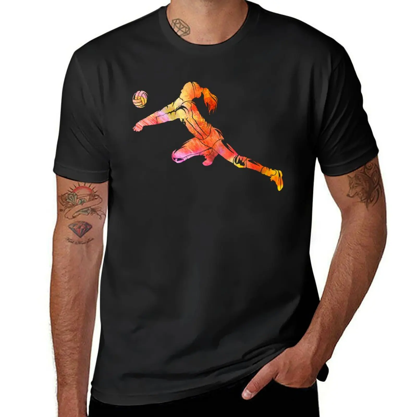 Volleyball girl T-Shirt customizeds sports fans heavyweights fruit of the loom mens t shirts