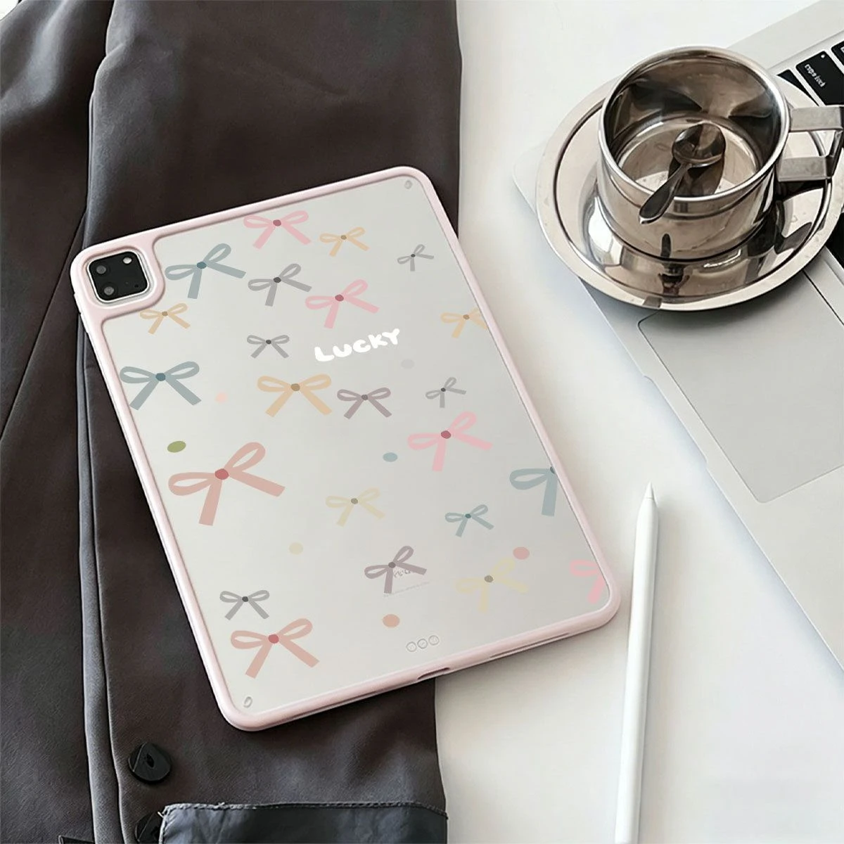 Cute Colorful Bow Tablet Case For iPad Pro 11 12.9 13 A16 M2 M4 M3 M5 Shell 8.3 9.7 10.2 5/6/7/8/9/10/11th Mini Air 3 4 5 Cover