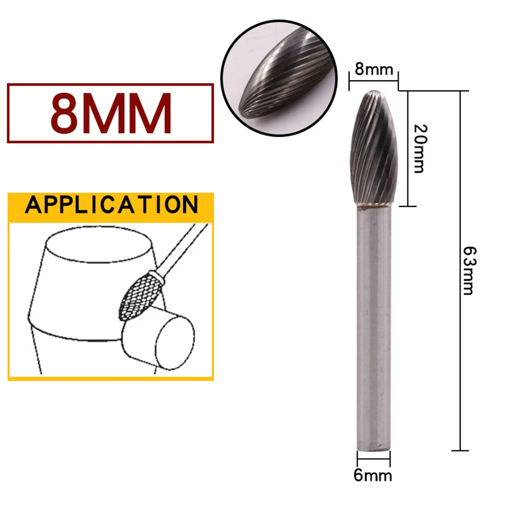 Efficient Metal Cutting Tool Metalworking Tool Heavy Duty Rotary Cutter 8mm Rotary File Multi-Material Processing