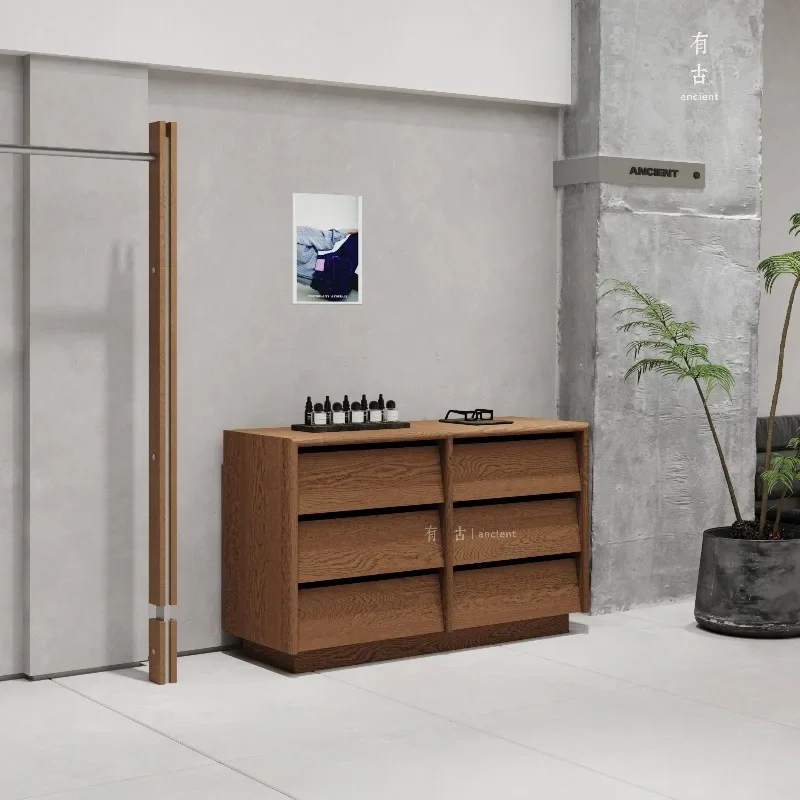 Clothing store wall photography display props layout cabinet
