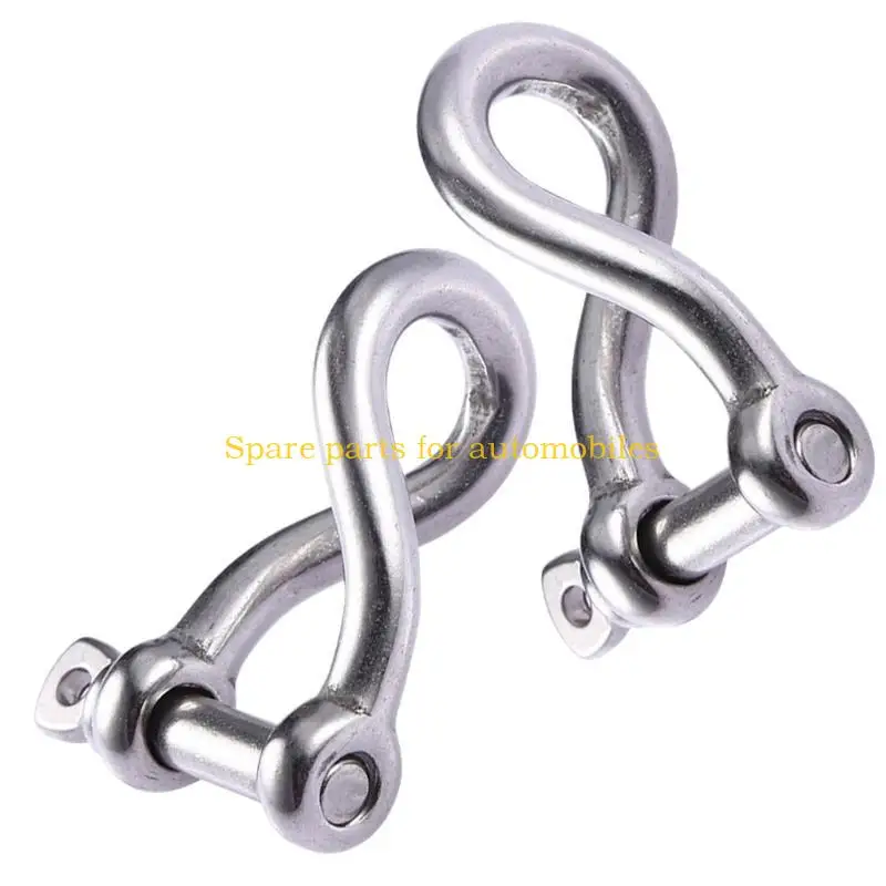 

H58F 2 шт., витая скоба, винтовая шпилька, нержавеющая, 5/32 дюйма, винтовая скоба для парусного спорта, поворотная скоба из