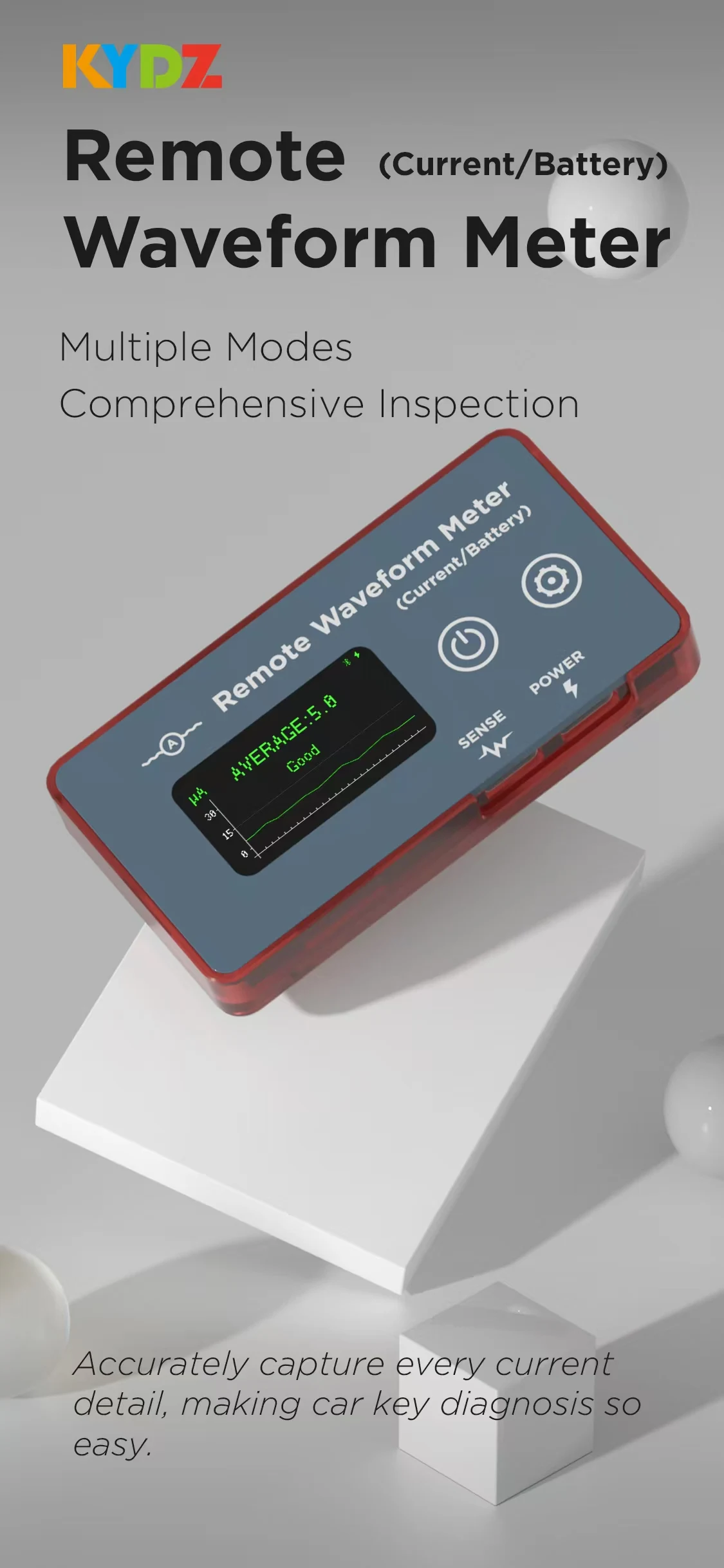 KYDZ Externe golfvormmeter Frequentietester Detecteer één klik bereik Goede helper voor slotenmakers