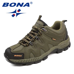 Bona new arrival clássicos estilo homens sapatos de caminhada lace up homens sapatos de desporto ao ar livre jogging trekking sneakers rápido frete grátis