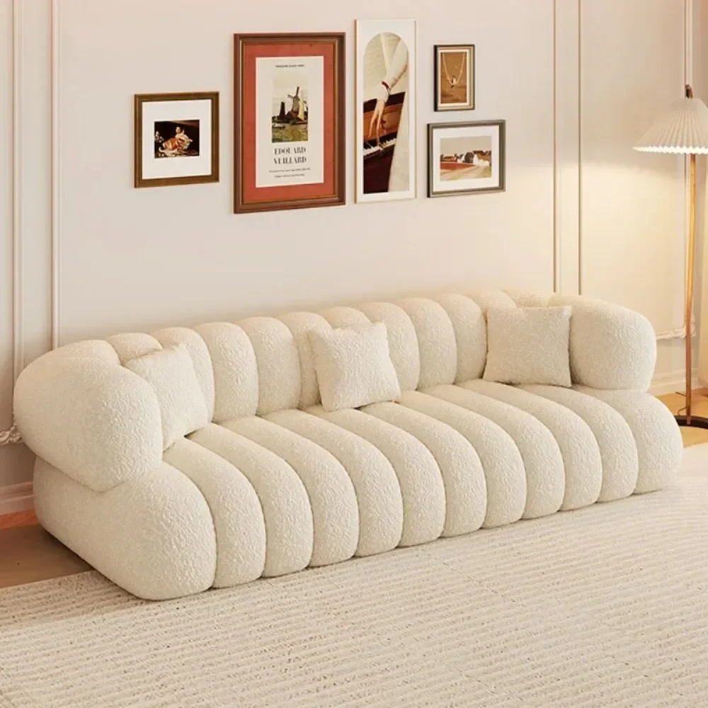 Modern Living Room Luxurious Sofas White Salon Italian Relaxing Lazy Sofa Creative Designer Sofas Para Salones Home Furniture