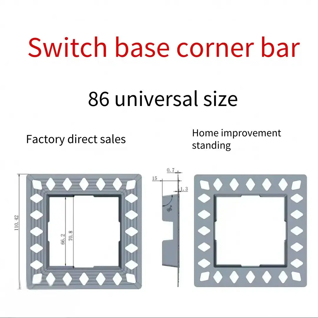 materials type 86 switch base corner guard decoration building materials tool cassette built-in yin and yang corner guard bar