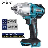 Drillpro Brushless Electric Impact Wrench with Socket 2000N.M 1/2\