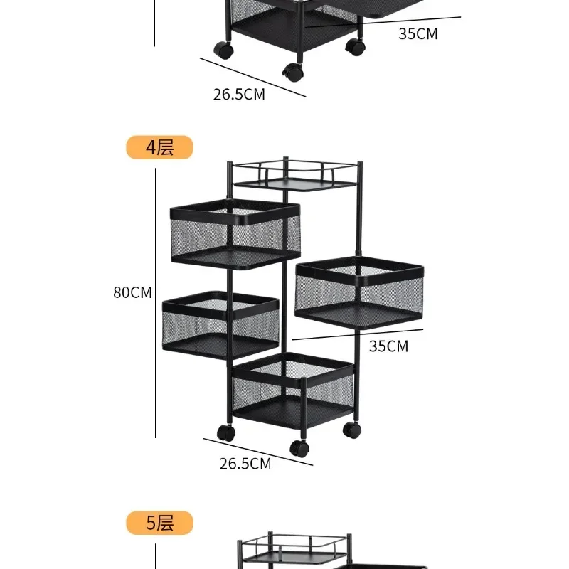 Hand Push Kitchen Truck with Sliding Wheels Black and White