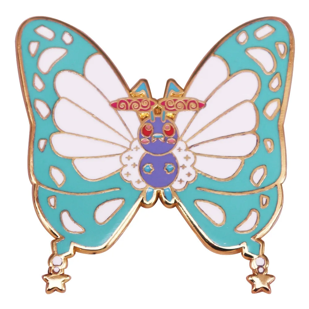 Gigantamax‌ Butterfree Badge Anime Pins Japanese Game Pendant Brooches for Backpack Clothing Lapel ACG Cosplay Toy Gift Decor