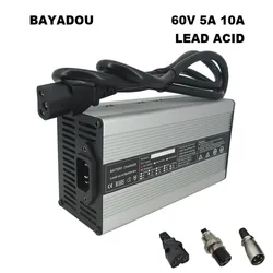 60V 5A 10A 3A Lead Acid Battery Charger 60 Volt 30AH 50AH 100AH Lead-acid Fast Charger GX16 XLR 3PIN IEC Connector