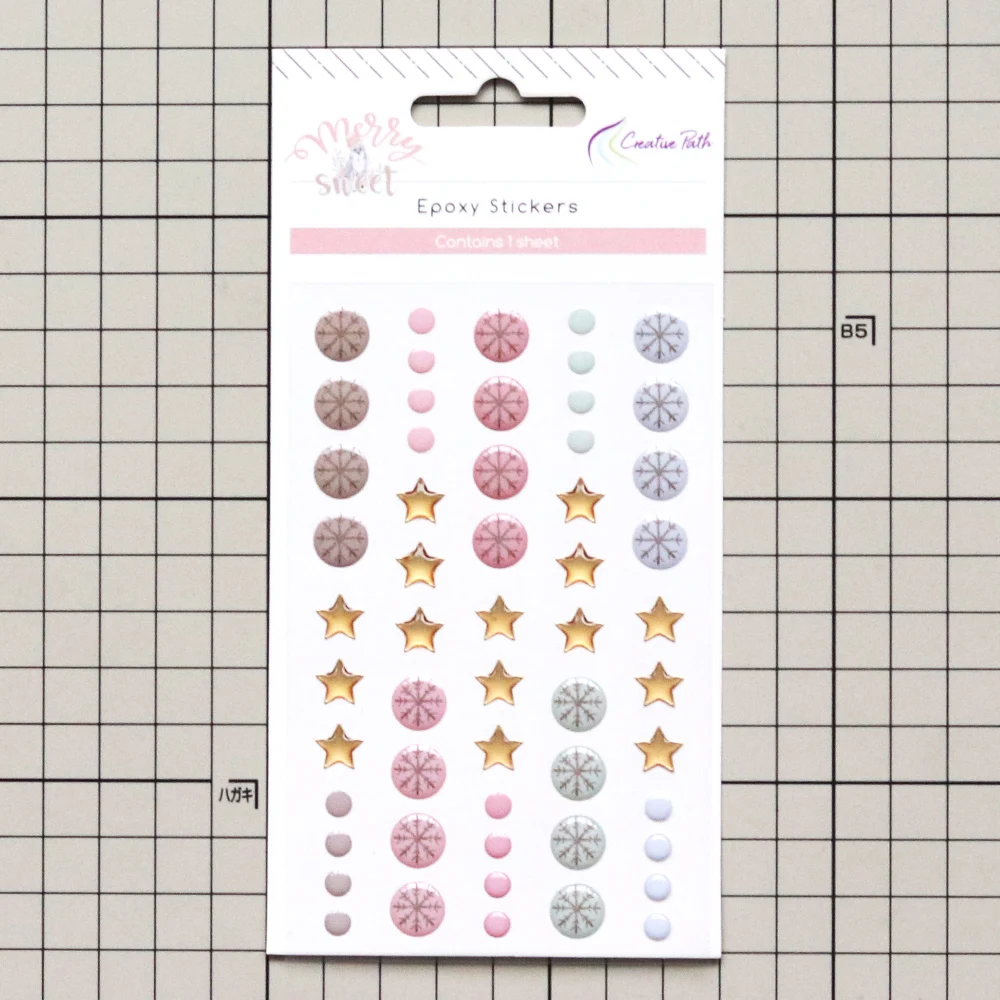 Autocollants créatifs vintage en émail à pois pour scrapbooking, décoration, flocons de neige en résine époxy, étoiles, mini-autocollants pour journalisation et loisirs créatifs