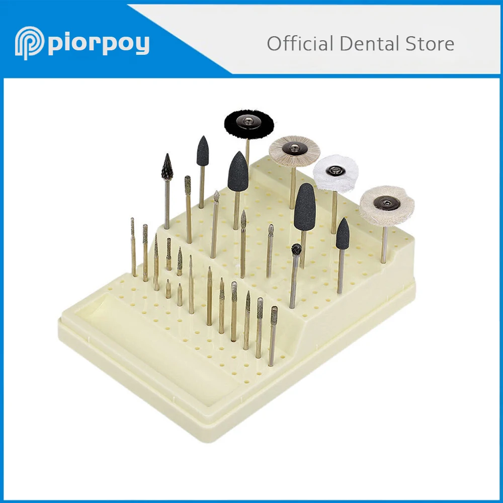 PIORPOY 168Holes Dental Bur Holder Plastic Dentistry Drills Placement Box Sterilizer Case Autoclave Disinfection Box Odontologia