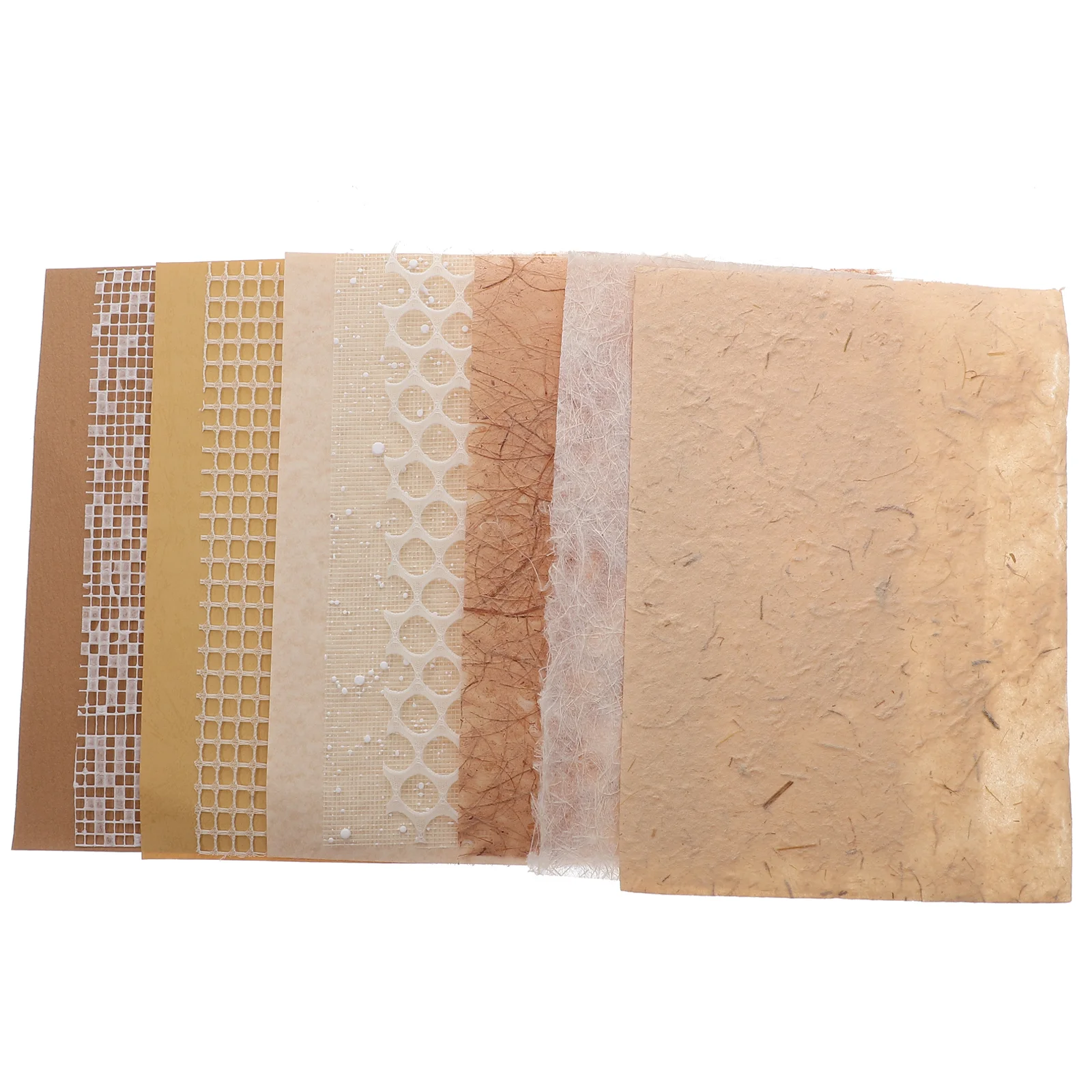 10 Sheets Hand Account Paper A5 Size Textured Mesh Mixed DIY Scrapbook Supplies Decorative Craft Paper for Journaling