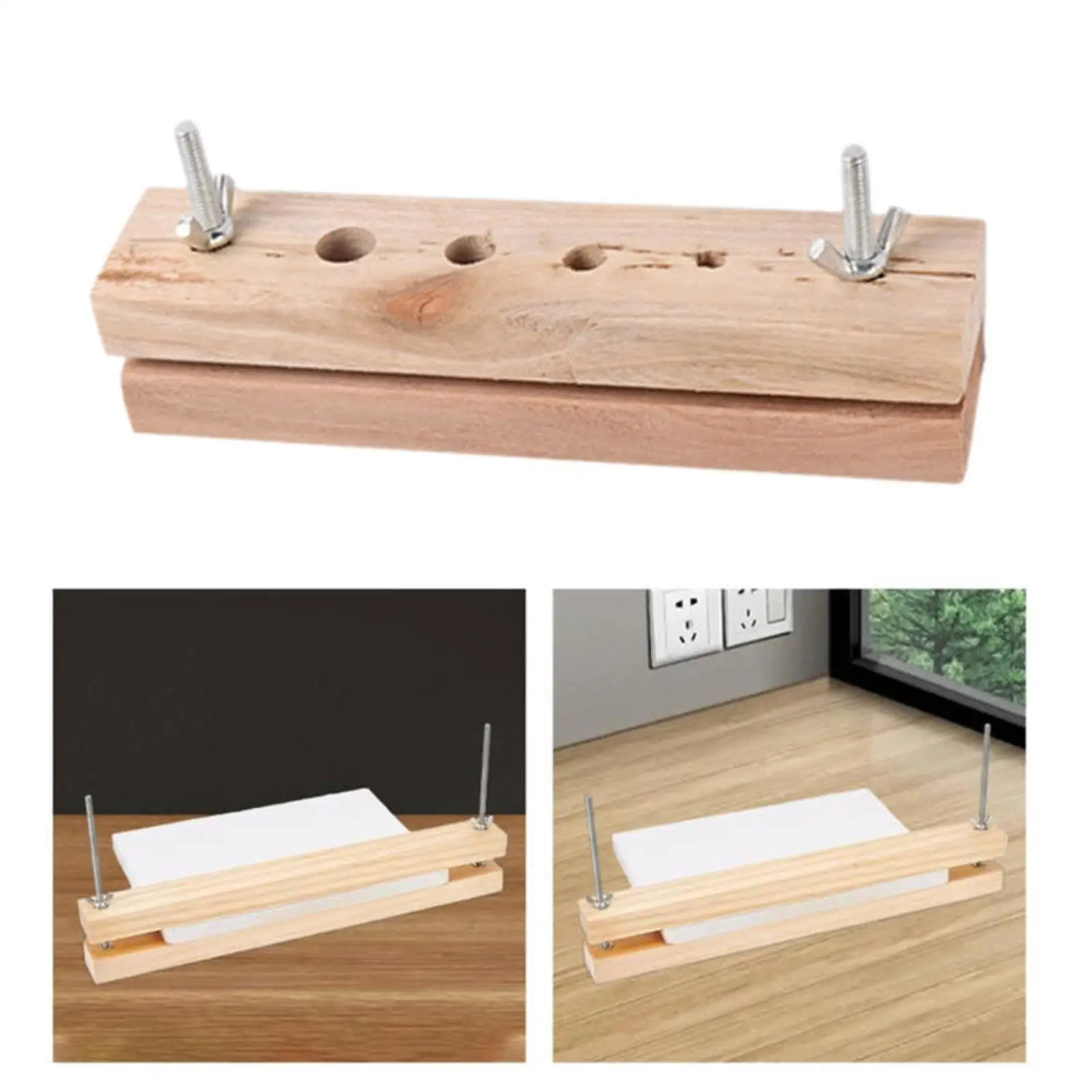 Penjilid Buku Kayu Penjilid Buku Tekan Kokoh untuk Dokumen Desktop Rumah