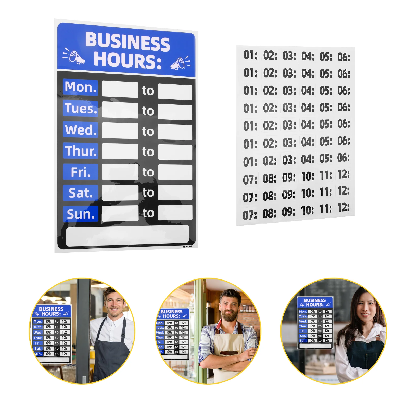 

Business Sign Office Door Signs Bathroom Decorate Retail Hours Pvc Operation Open Store for