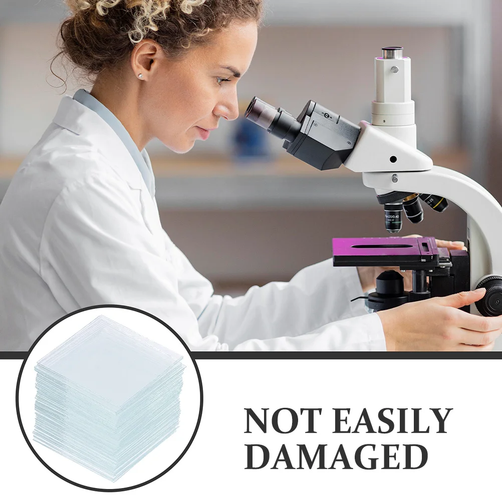 

500Pcs Microscope Cover Glass Transparent Slips for Laboratory Specimen Preparation Durable Glass Slides