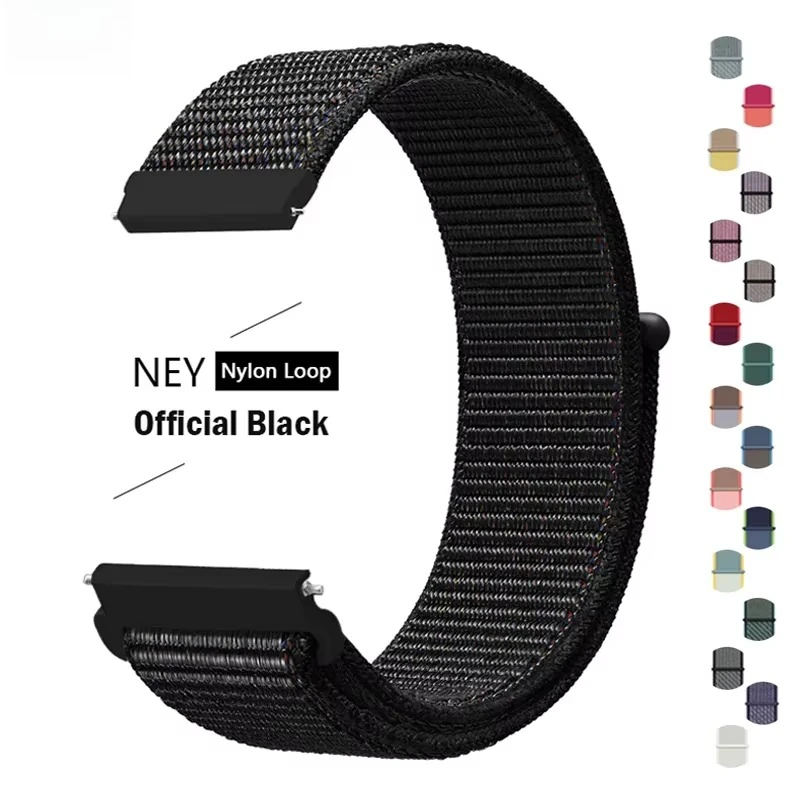 20MM 22MM Band For Samsung Galaxy Watch 6/5/4/5pro/4/6 Classic/active 2 Nylon loop sport bracelet huawei watch GT 4-2-2e-3 Strap