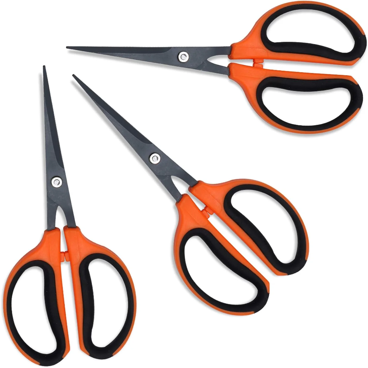 Packs Trimming Scissors  Coated Non Stick Blades Pruning Shears Gardening Hand Pruning  with Straight Stainless Steel Precision 