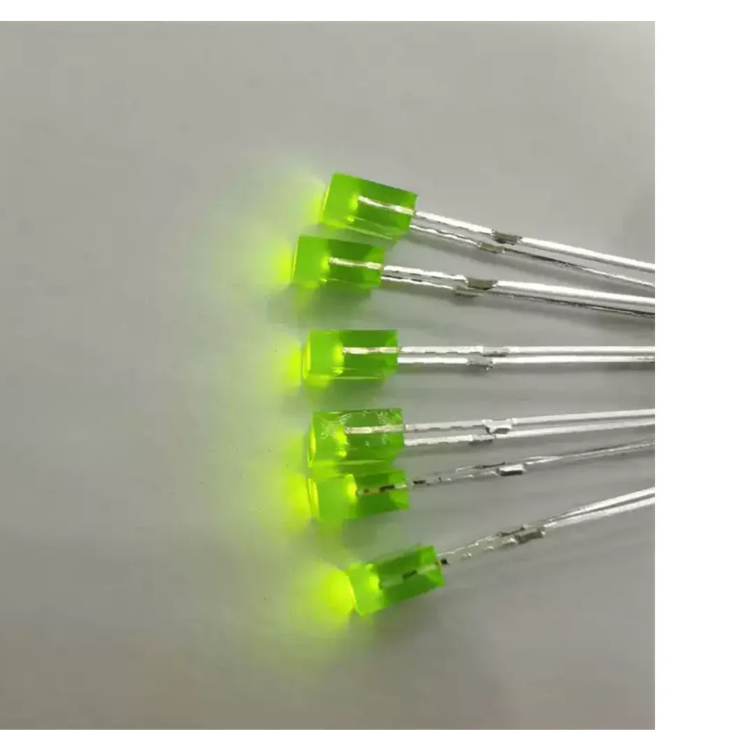 1000個-ledストレートプラグイン234mmグリーンヘアグリーンショートフットロングフット低光2-3-4イエローグリーン発光管ブルーライト