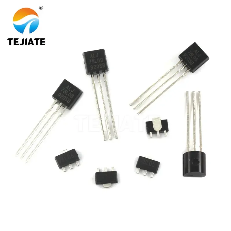 5 قطعة TEJIATE الصمام الثلاثي 78L05 78L06 78L08 78L09 78L10 78L12 78L15 الجهد المستقر ثلاثة منافذ أنبوب ثلاثي SMD DIP نوع