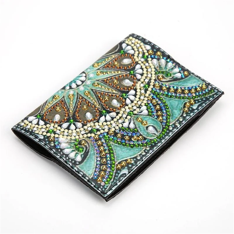 DIY Diamond Painting Passport Book Case Cover Classic European Style Diamond Embroidery Wallet Credential Book Case Handicrafts