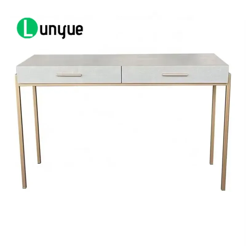 Modern Imitation Suede Office Desk Drawer Stainless Steel Metal Frame Commercial Villa Furniture Durable Storage Solution