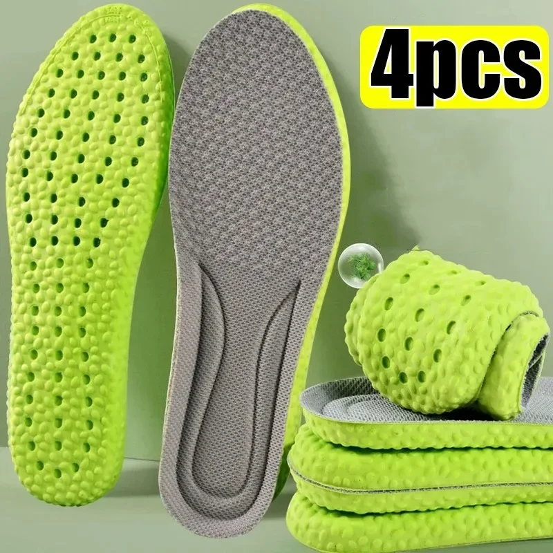 Soft Massage Insoles Women Men Breathable Arch Support Shoe Sole Pads Unisex Deodorant Memory Sponge Sports Feet Care Inserts