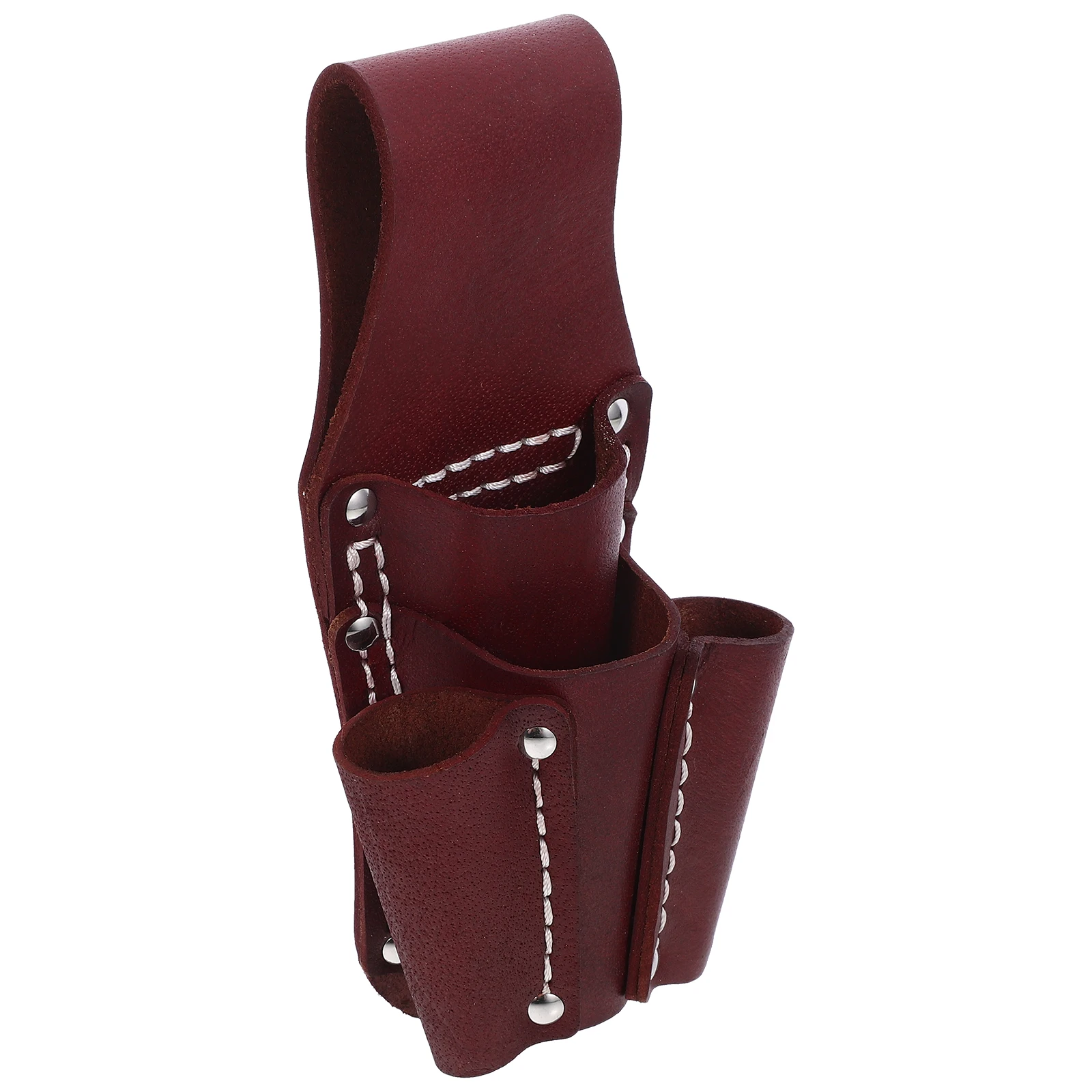 

Cowhide Tool Bag Small Portable Waist Pouch Repairing Toolbox Storage Durable Wear Resistant Waterproof Easy Clean Gardening