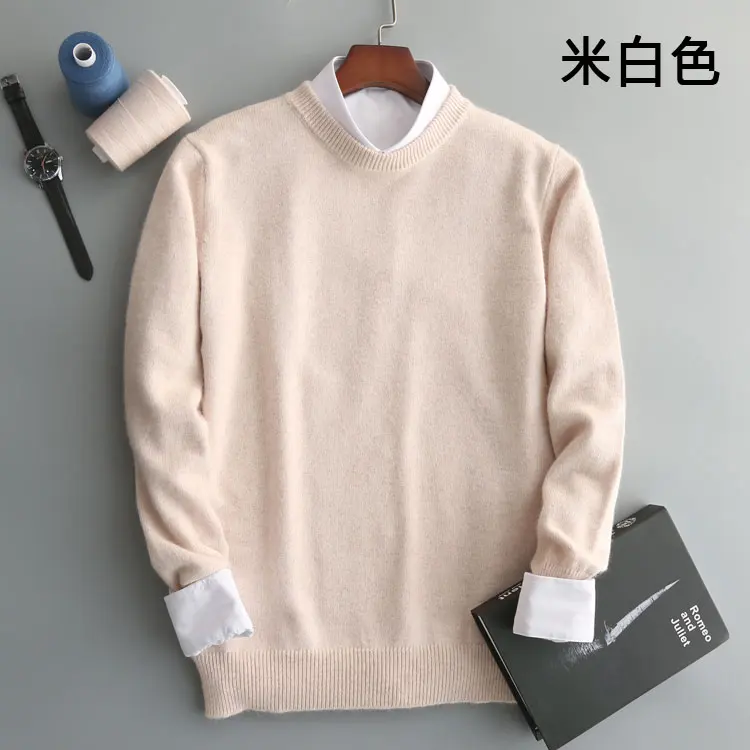 Kaschmir-Baumwollpullover für Herren, 2024, Herbst-Winter-Jersey, Pullover, Robe, hombre, Pull-Homme, Hiver-Pullover, Herren, O-Ausschnitt, gestrickte Pullover – Detail 16