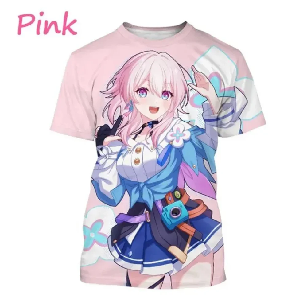 3D Fashion Men Clothing New Honkai: Star Rail Anime T-shirt Personality Cool Street Unisex Tops Tees Harajuku Oversized T Shirts