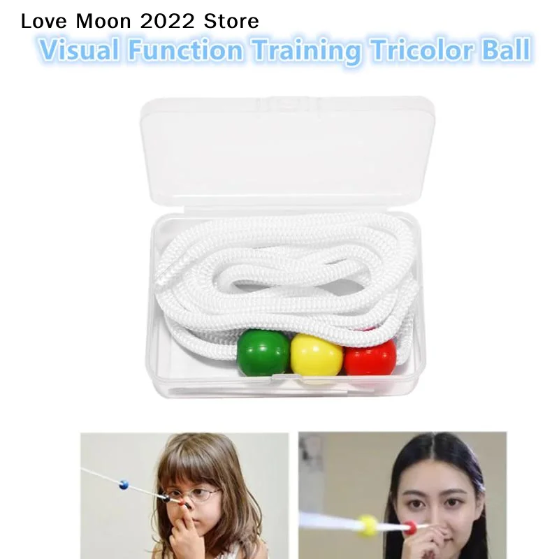 Sports Eye Sight Train Three Beads Brock String Vision Convergence Insufficiency Training Tool Target Pointing Practice For Kids