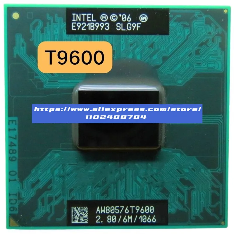 Intel Core 2 Duo T9600 CPU Laptop SlG9F SlB47 6m Cache/2,8 GHz/1066/Dual Core PGA478 GM45 PM45 Laptop-Prozessor