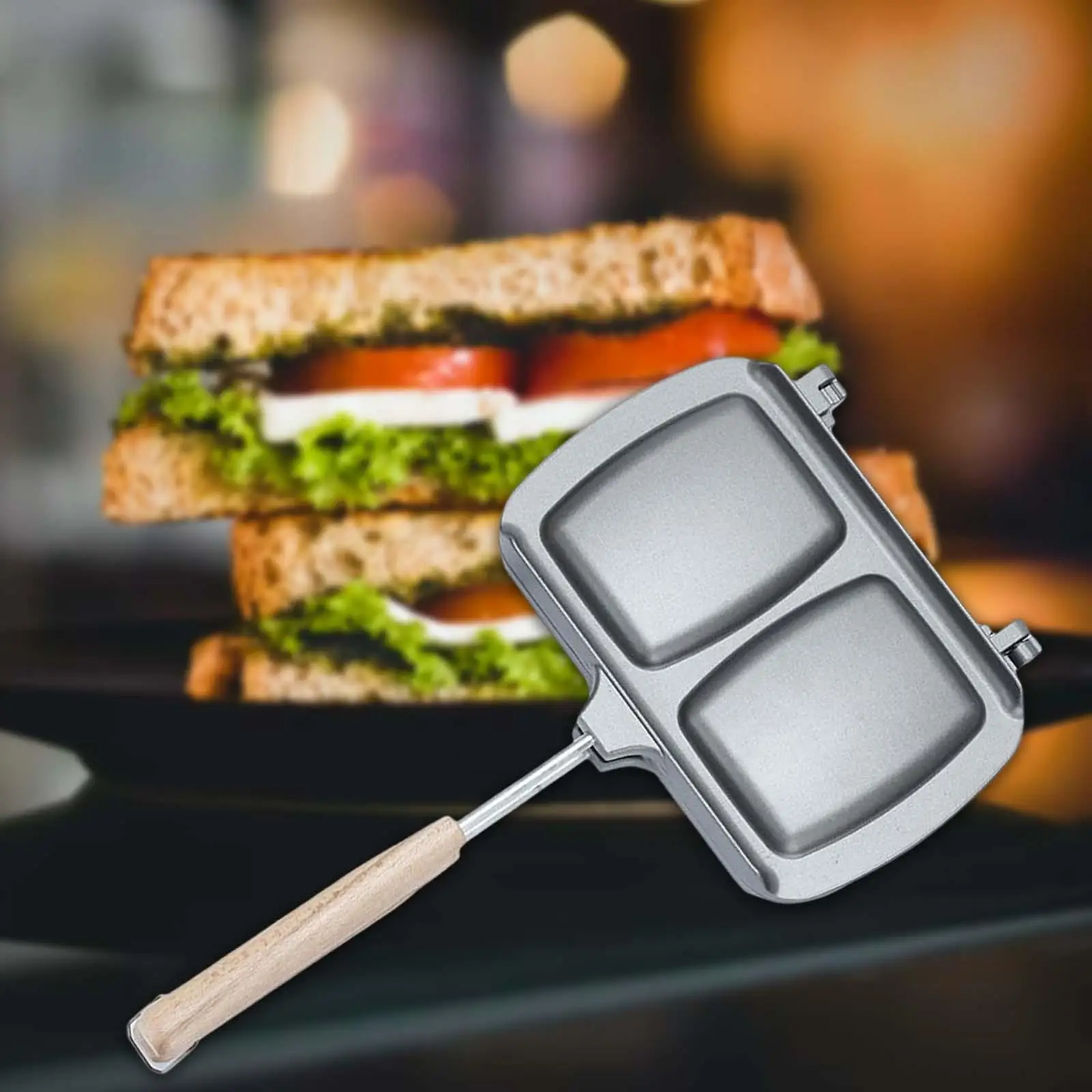 JxToast Maker Waffle Small souhaits saupoudrer, Ustensiles de cuisine avec degré de chaleur, Foy SandD2 Maker pour l'intérieur et l'extérieur