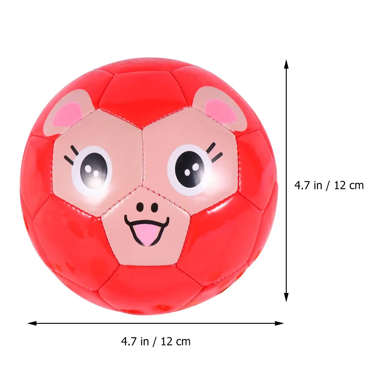 Kids Football Monkey Pattern Balls Inflatable Safe and Smooth Outdoor for Sport Vivid Patterns Red Color