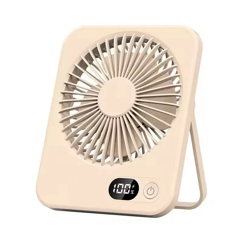 2025 Новый портативный электрический вентилятор с USB-подставкой, 3 скорости, складной мини-циркулятор воздуха, настольный вентилятор для офиса, спальни - компактный размер