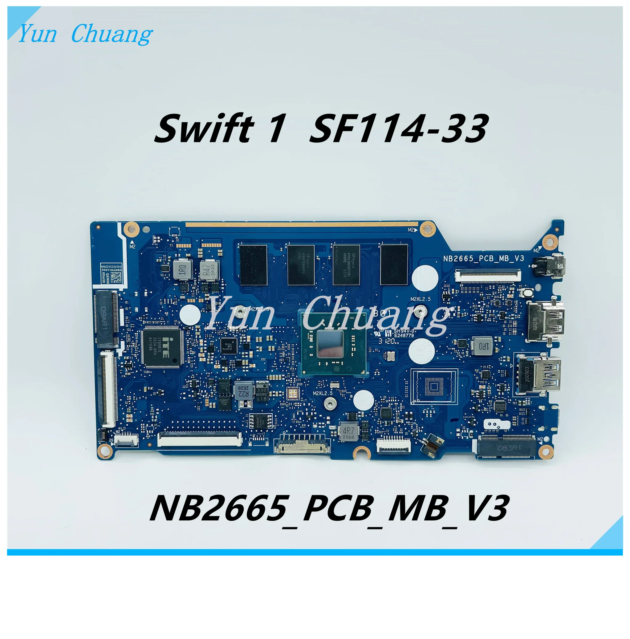 Placa base NB2665 NB2665_PCB MB V3 para ordenador portátil Acer Swift SF114-33 con CPU N4120 N5030 8GB-RAM 100% completamente probada
