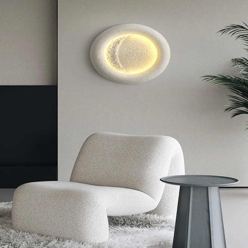 Nordic Creative Bedroom Lunar Wall Light Modern Simple and Warm Master Bedroom Study Ceiling Light