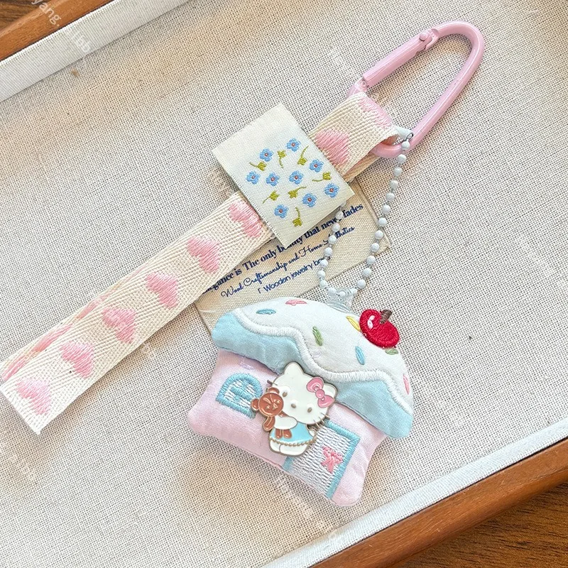 Sanrio – porte-clés en peluche Hello Kitty, pendentif, sac à dos quotidien, décoration de mode personnalisée, cadeau de Festival pour enfants