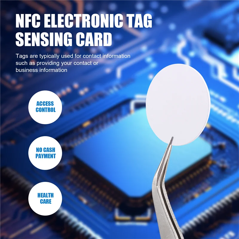 AED7-Für Ntag215 NFC-Tags, leere PVC-Münzen-NFC-Karten, kompatibel mit allen NFC-fähigen Mobiltelefonen und Geräten (30 Stück)