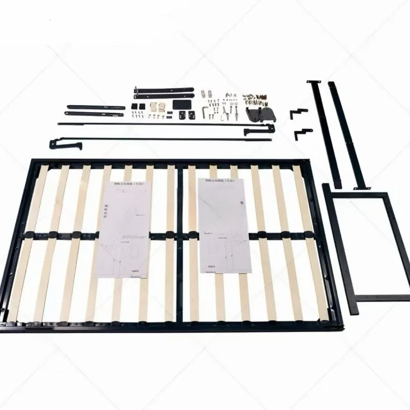 Folding forward rollover hidden with desk wall bed multifunctional hardware desk invisible bed