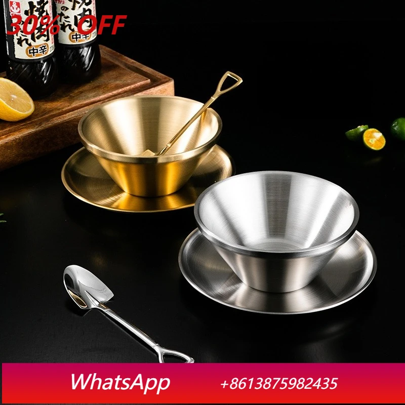 

LMM Mian Sand Stainless Steel Commercial Creative ins Dessert Bowl Golden Shaved Ice Bowl