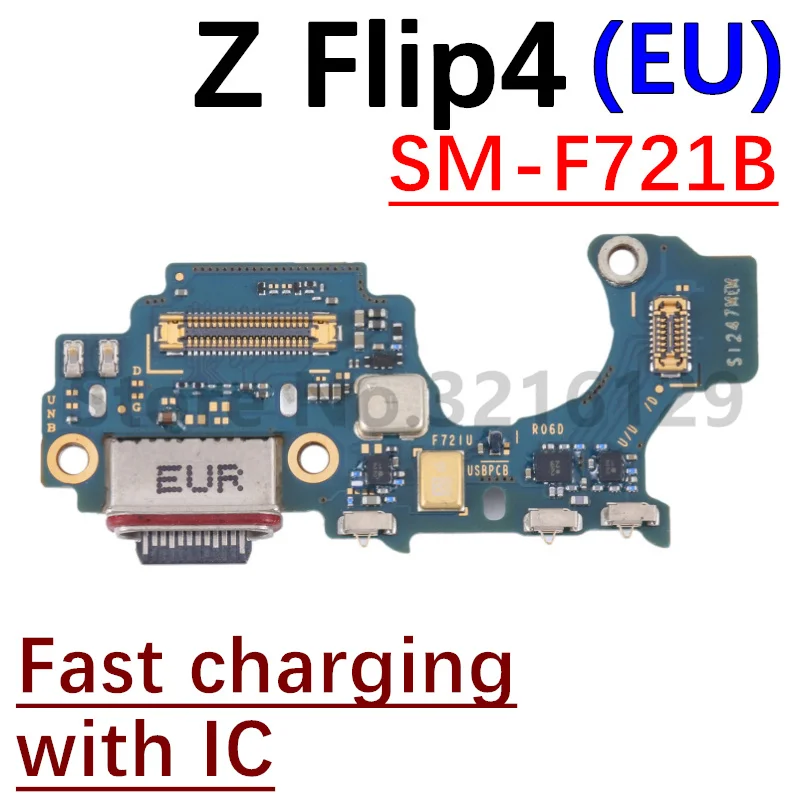 USB Charging Port Dock Charger Plug Connector Board Flex Cable With MIC For Samsung Galaxy Z Flip3 Flip4 Flip5 Flip 5G