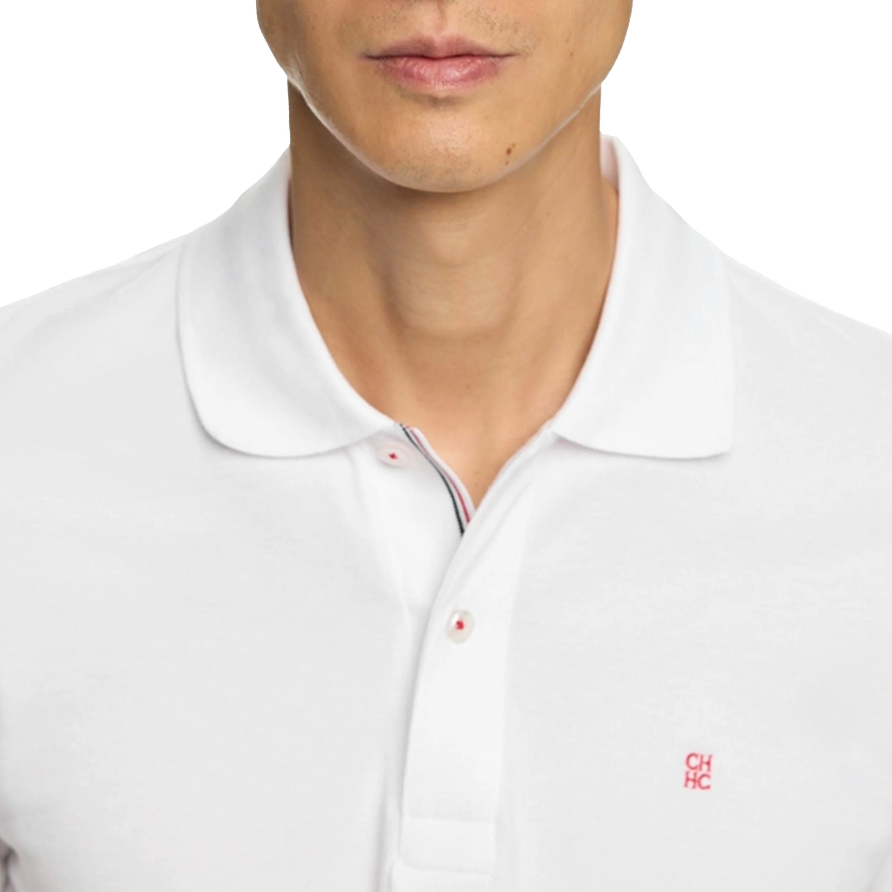 CHCH Embroidery Men Polo Shirt Cotton Casual Short Sleeve Solid White Soft T-Shirts Basic Daily Men's Loose Fit Tee Shirt Tops