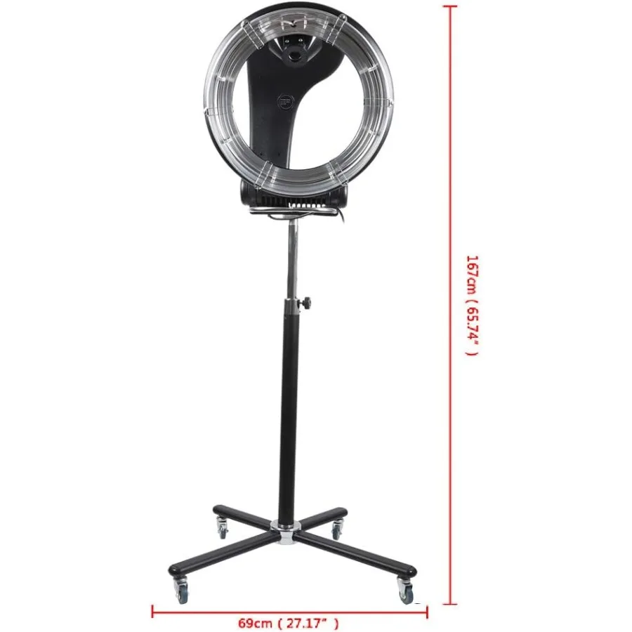 Professioneller stehender Haartrockner, Farbprozessor für Salon, Schönheit, Friseursalon, Dauerwellen-Farbheizung, 1000 W, 110 V, US-Stil, 12,7 cm, Schwarz