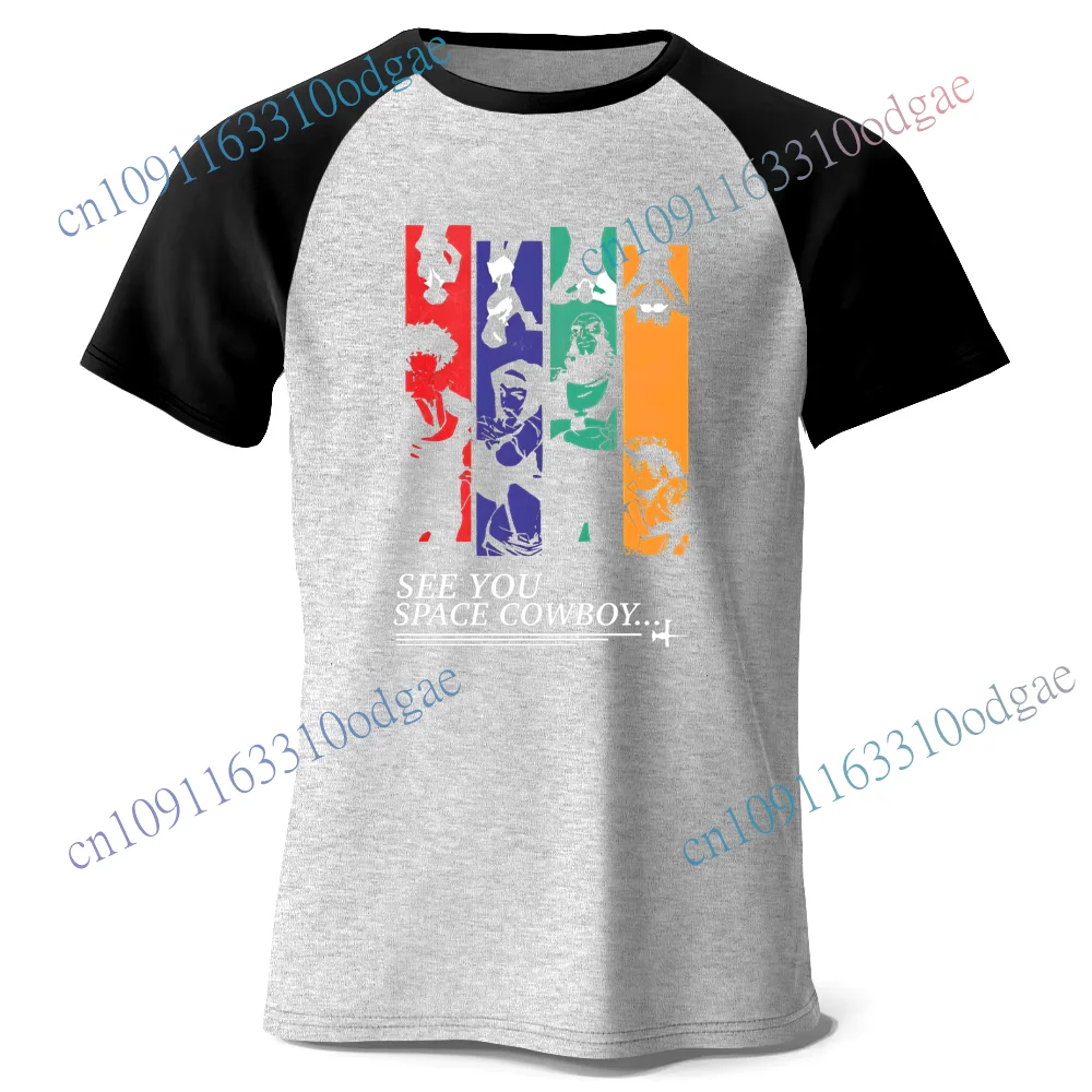 

Anime Cowboy Bebop Graphic T Shirt Man Vintage Streetwear Harajuku Y2k Printed T Shirts Men Summer Raglan Sleeve Top Cotton Tees