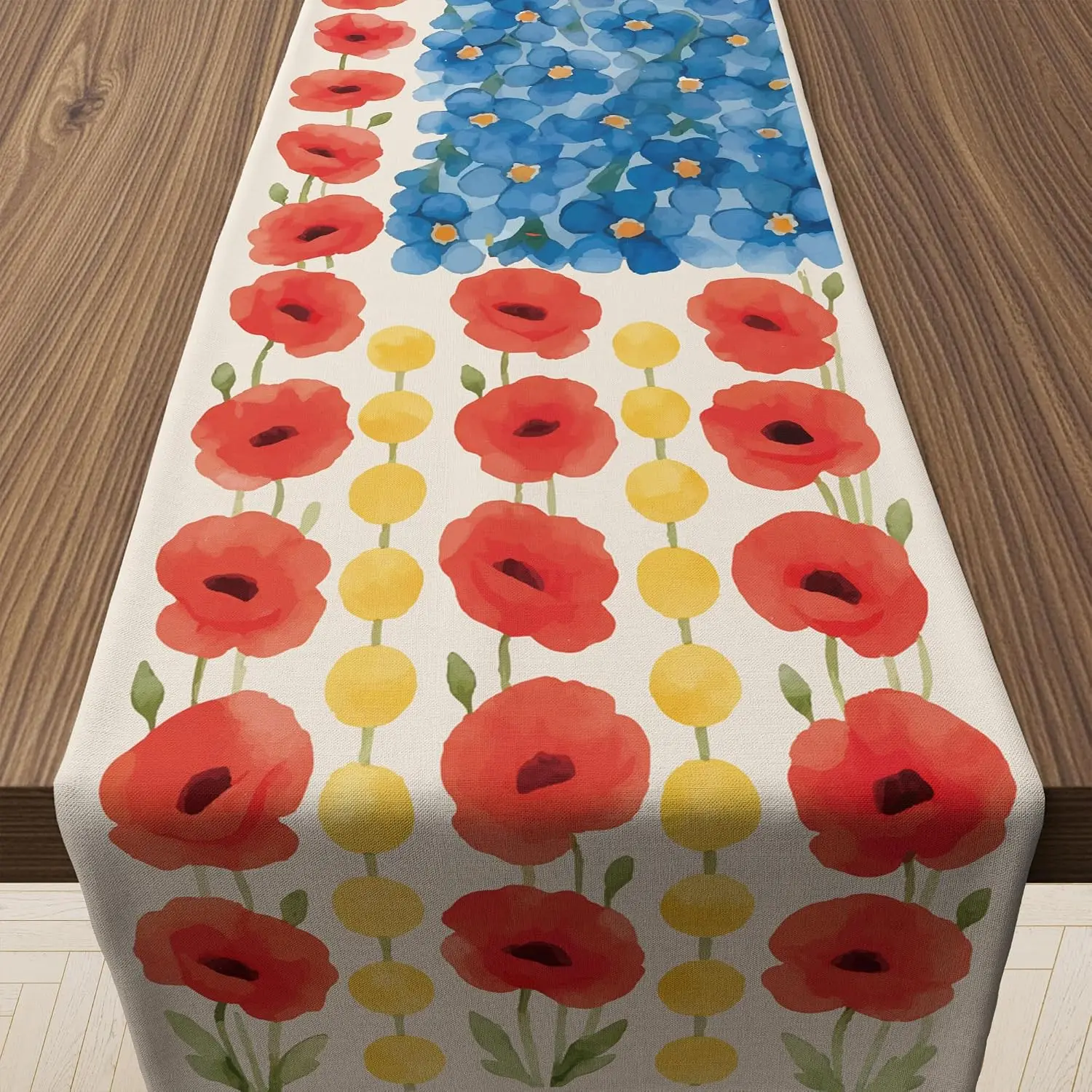 250th Anniversary Table Runner Patriotic American Flag, Summer 4th of July USA Merchandise Indoor Outdoor Home Decor