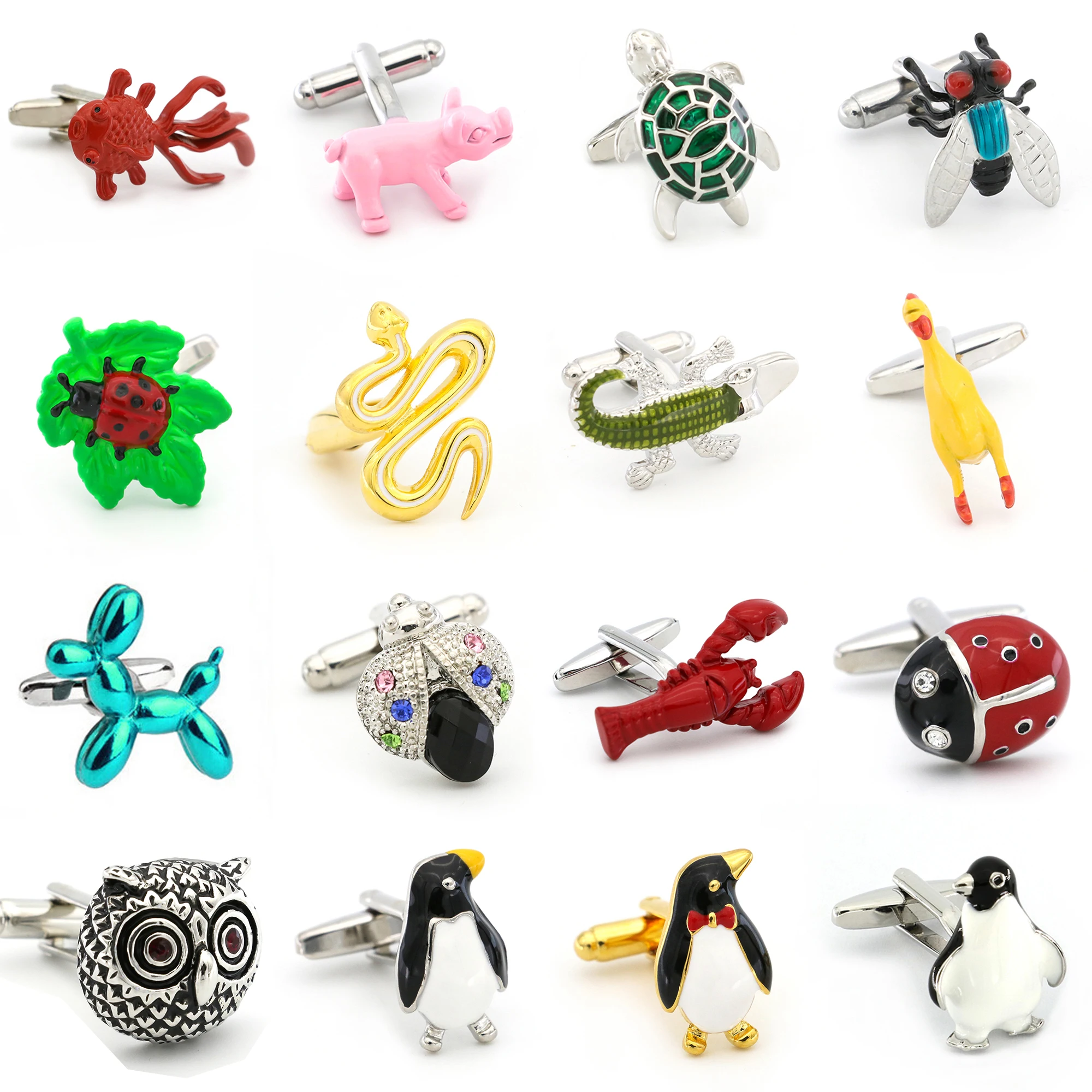 

iGame Cute Animal Design Cuff Links Quality Brass Material Insect Design Cufflinks For Wedding Men